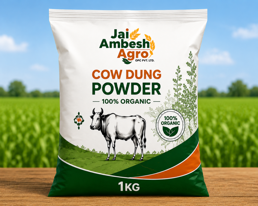 1 Kg organic cow dung powder fertilizer packaging