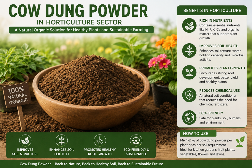 cow dung powder for healthy plants